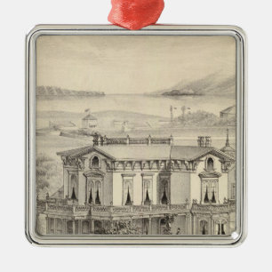 Emery residence, Oakland, Alameda Co Metal Ornament