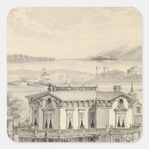 Emery residence, Oakland, Alameda Co Square Sticker