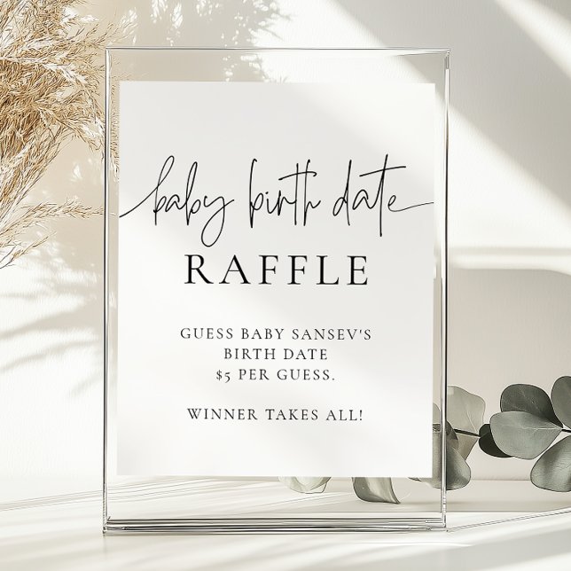 EMERY Whimsical Diaper Raffle Baby Shower Game Poster (Creator Uploaded)