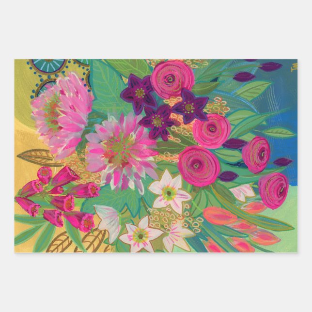 Émeute de papier cadeau rose (Devant)