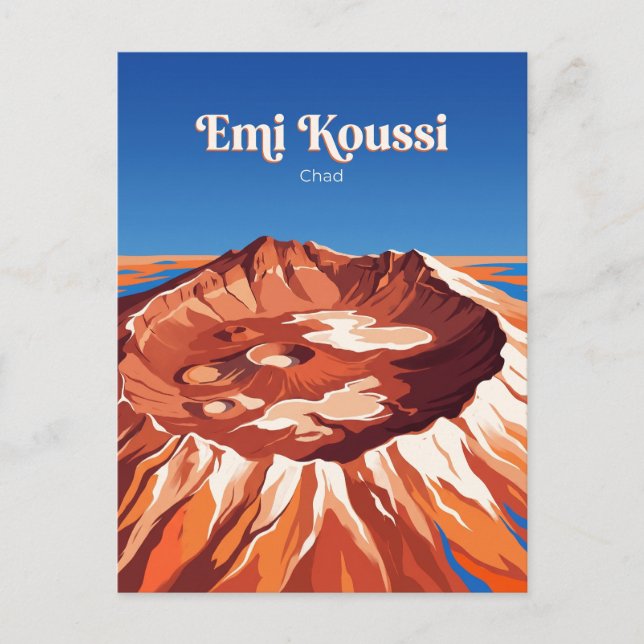 Emi Koussi Volcano Chad Postcard (Front)
