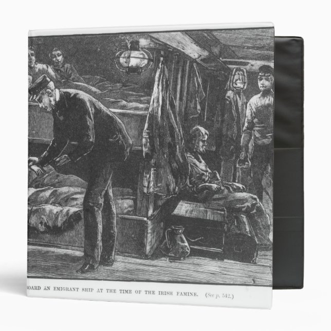 Emigrant Ship at the Time of the Irish Famine Binder (Front/Inside)