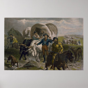 Emigrants Crossing the Plains by Felix O.C. Darley Poster
