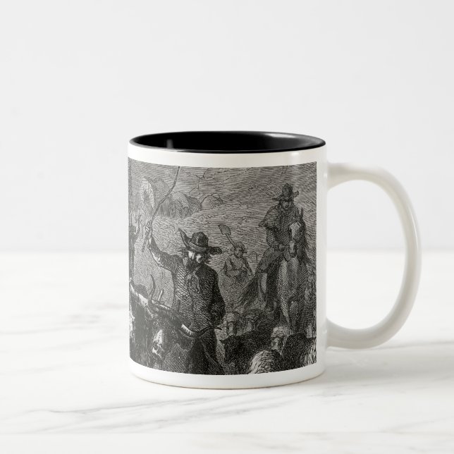 Emigration to the Western Country Two-Tone Coffee Mug (Right)