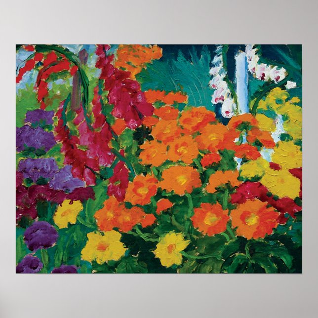 Emil Nolde - Garden of Flowers Fine Art Poster (Front)