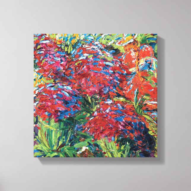 Emil Nolde Red Flowers Expressionism Fine Art Canvas Print (Front)