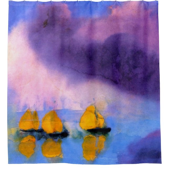 Emil Nolde - Sea with Violet Clouds And Sailboats (Front)
