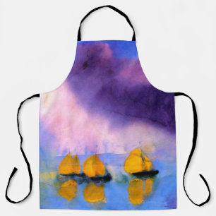 Emil Nolde - Sea with Violet Clouds And Sailboats Apron