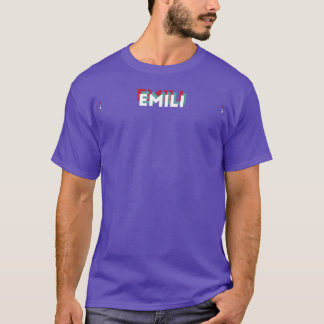 Emili Name Funny Name Emili 80s theme T-Shirt