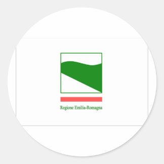 Emilia Romagna Bandiera, Italy Classic Round Sticker