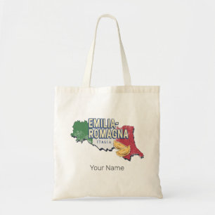 Emilia Romagna Flag Italy Retro Region Map Vintage Tote Bag