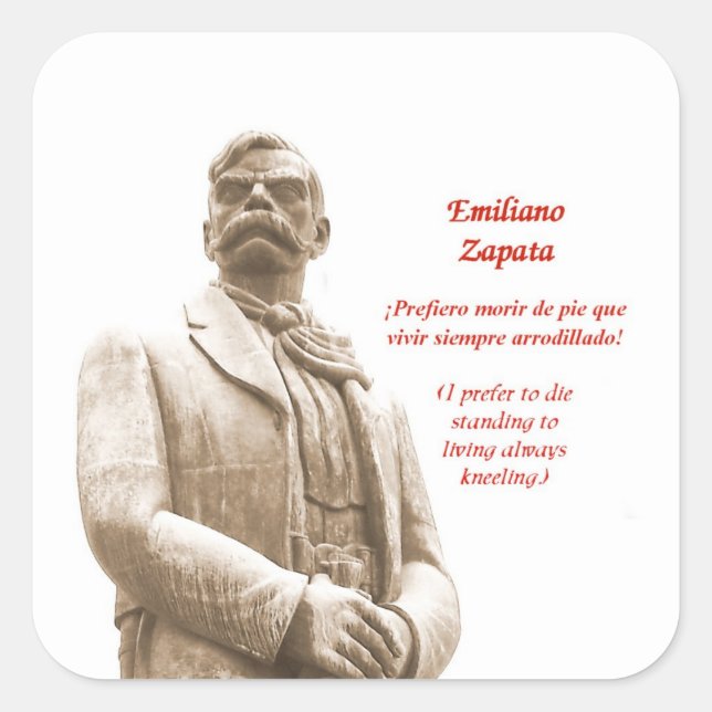 Émiliano Zapata citation autocollant (Devant)