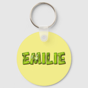 Emilie Name Kiwi Design Keychain