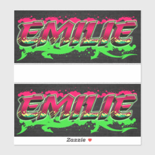 Emilie Prénom Nom Graffiti Autocollant Autocollant