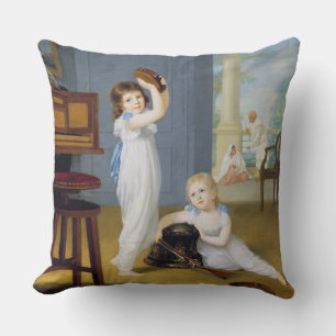 Emily and George Mason, c.1794-95 (oil on canvas) Throw Pillow
