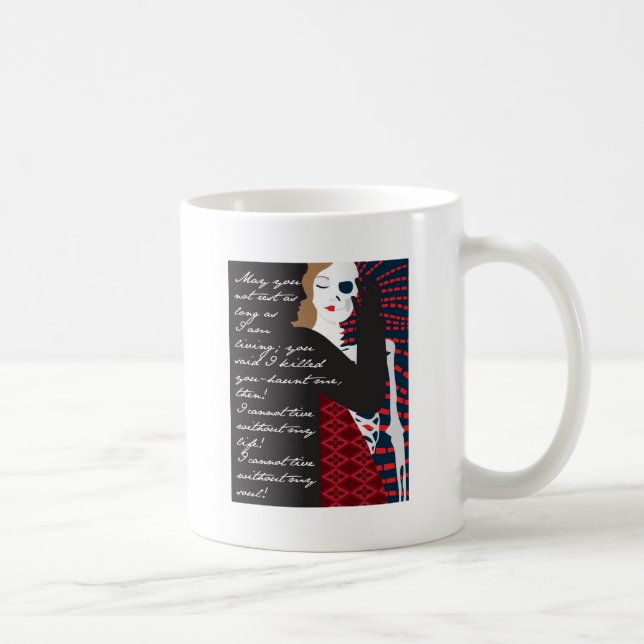 Emily Bronte / Wuthering Height gift design with q Coffee Mug (Right)