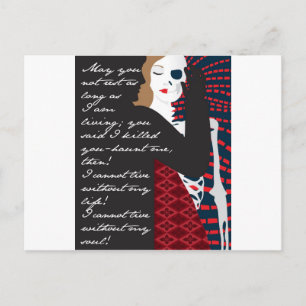 Emily Bronte / Wuthering Height gift design with q Postcard