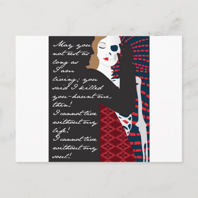Emily Bronte / Wuthering Height gift design with q Postcard (Front)