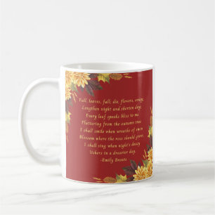 Emily Bronte's Fall Leaves  Coffee Mug