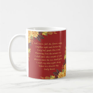 Emily Bronte's Fall Leaves Coffee Mug