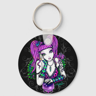 Emily Crystal Ball Rainbow Fairy Keychain