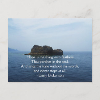 Emily Dickenson Inspirational QUOTE for Healing Postcard