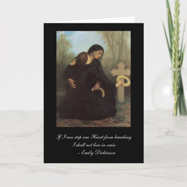 Emily Dickinson - carte de sympathie de William (Devant)