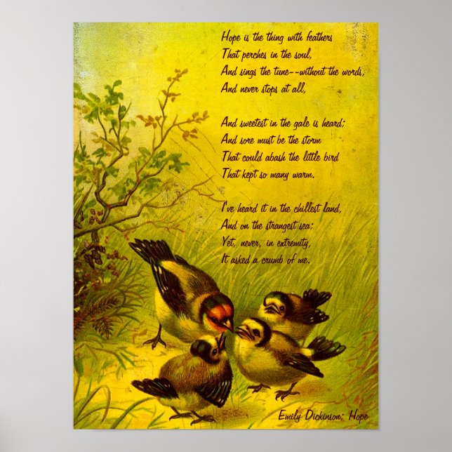 Emily Dickinson "Hope" Poster (Front)