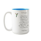 Emily Dickinson Hummingbird Two-Tone Coffee Mug