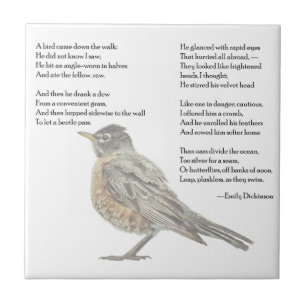 Emily Dickinson "In the Garden" Poem Tile
