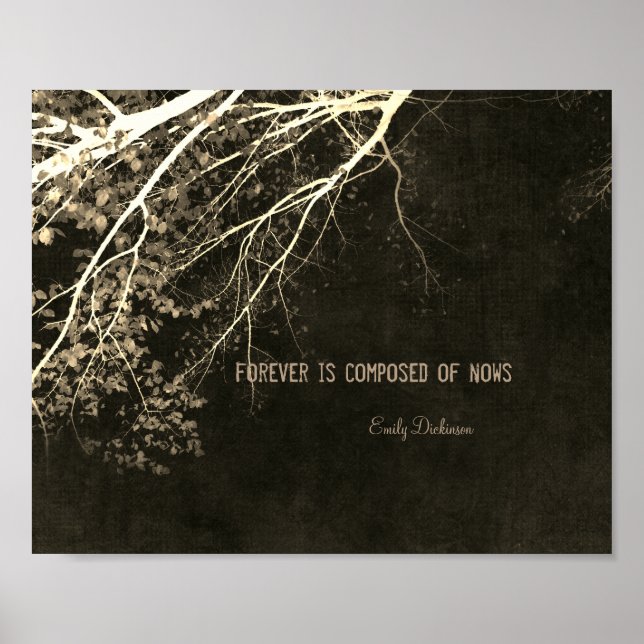Emily Dickinson inspirational quote nature poster (Front)