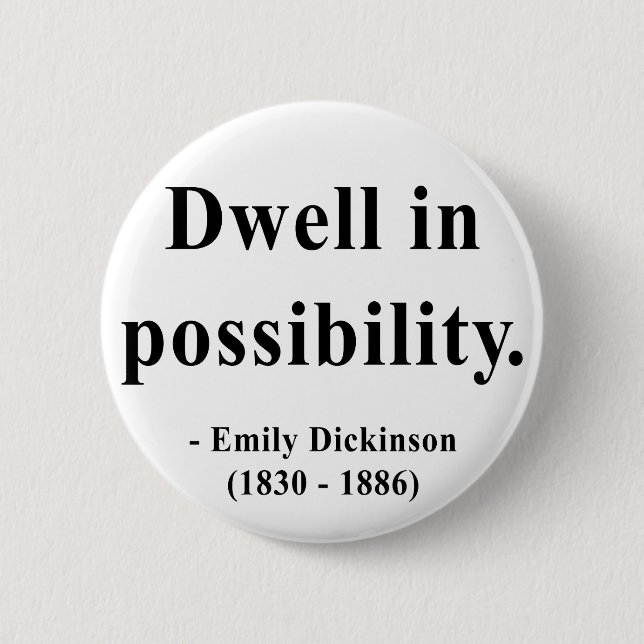 Emily Dickinson Quote 2a 2 Inch Round Button (Front)