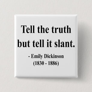 Emily Dickinson Quote 9a 2 Inch Square Button