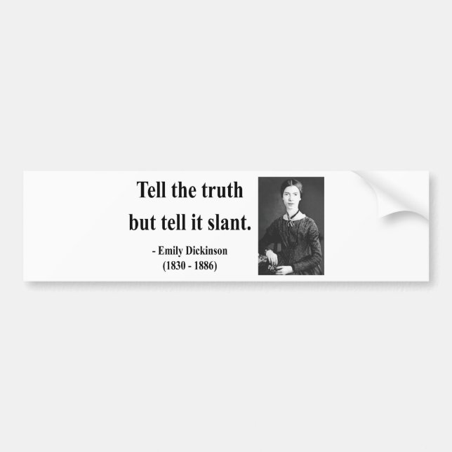 Emily Dickinson Quote 9b Bumper Sticker (Front)