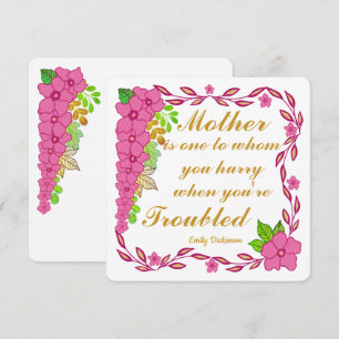 Emily Dickinson quote about Mother Invitation