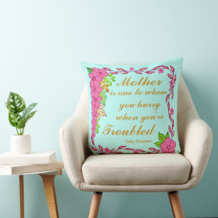 Emily Dickinson quote about Mother Throw Pillow