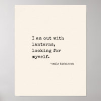 Emily Dickinson Quote Retro Typewriter Minimalist