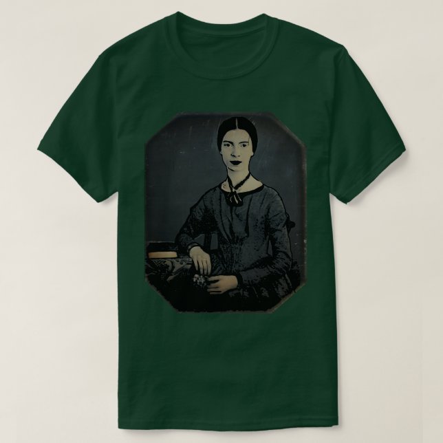 Emily Dickinson Robot Rainbow T-Shirt (Design Front)
