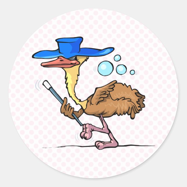 Emily Emu Classic Round Sticker (Front)