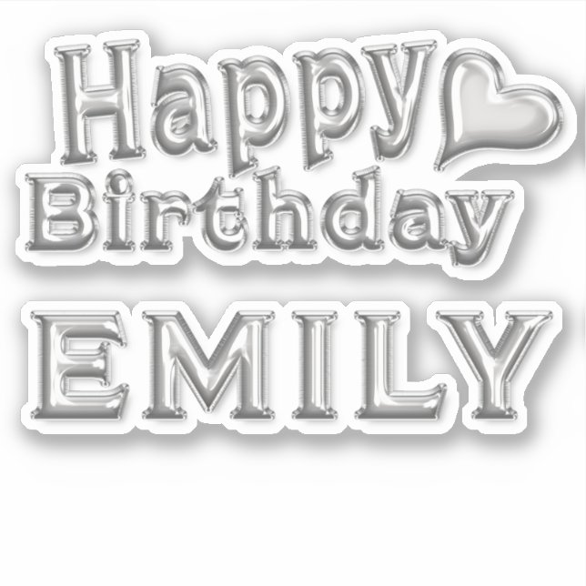 Emily Happy Birthday Autocollants (Devant)