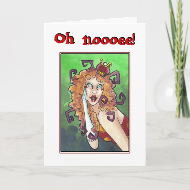 Emily Holiday Humour Greeting Cards Queen (Front)