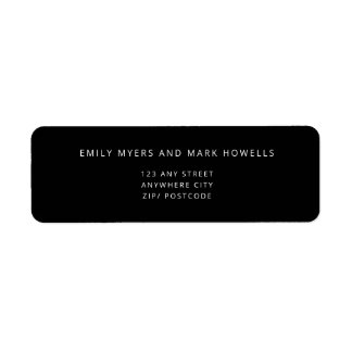 EMILY Modern Minimalist Monochrome Address Labels 