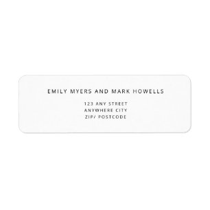 EMILY Modern Minimalist Monochrome Address Labels