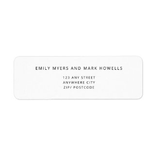 EMILY Modern Minimalist Monochrome Address Labels
