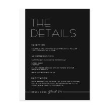 EMILY Modern Minimalist Monochrome Details Card