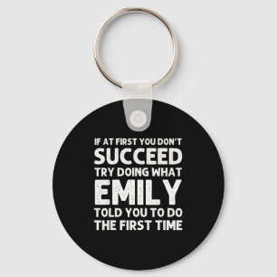 Emily Name D Birthday Funny Christmas Joke Keychain