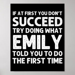 Emily Name D Birthday Funny Christmas Joke  Poster