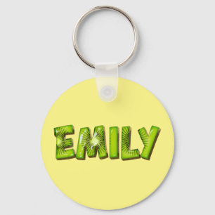 Emily Name Kiwi Design Key Fans Keychain