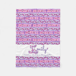 Emily personalized E name meaning kids blanket