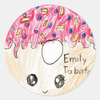 Emily : Sticker en cercle